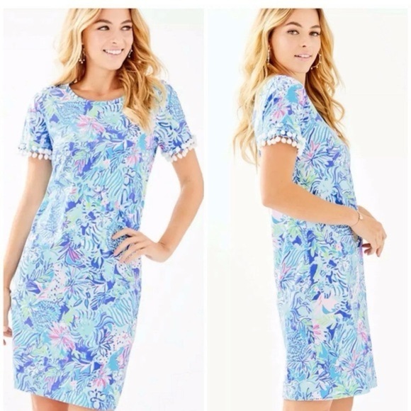 Lilly Pulitzer Other - Lily Pulitzer Lissie Dress in Coastal Blue Lion Women’s Small